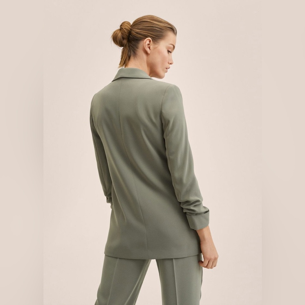 Mango Ruched Sleeves Blazer - Picture 2 of 14